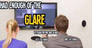 tv glare with text